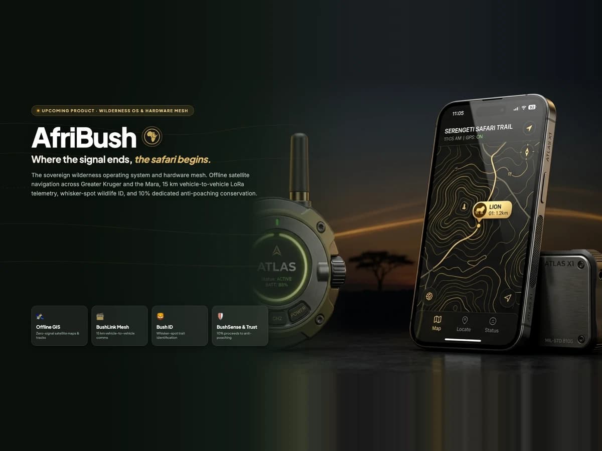 AfriBush wilderness OS and ATLAS X1 mesh hardware